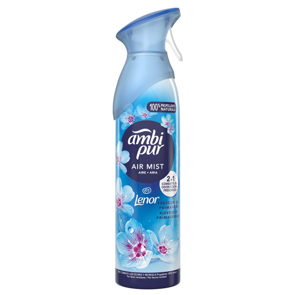 Deodorante AMBIPUR Lenor per ambienti elimina odori risveglio primaverile spray da 185 ml cf 1 pz Deodorante AMBIPUR Lenor per ambienti elimina odori risveglio primaverile spray da 185 ml cf 1 pz