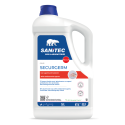 Sapone mani SANITEC Securgem HACCP liquido sanificante nuova formula con clorexidina e 2 principi attivi antibatterici 5 lit. Sapone mani SANITEC Securgem HACCP liquido sanificante nuova formula con clorexidina e 2 principi attivi antibatterici 5 lit.
