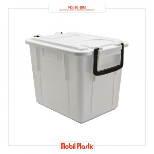 Box Food inseribili sovrapponibili bianco 60Lit. IGO-MBL/143/60-BIM