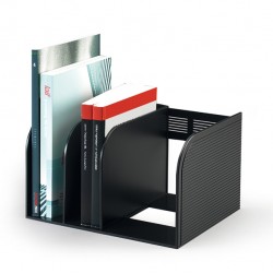 Portariviste DURABLE Optimo scomparti regolabili 30x25x18cm nero IGO-OD/1709018058
