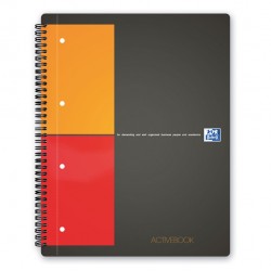Blocco spiralato Oxford Activebook 1 rigo con margine 240x297mm 80gr 80 fogli IGO-OD/50187