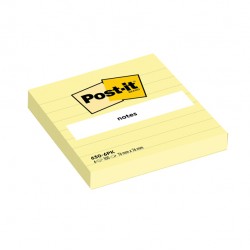 Foglietti POST-IT 630-6PK giallo canary a righe 100 foglietti da 76x76mm cf 6 pz