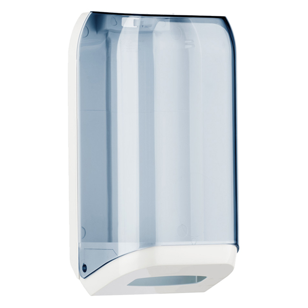 Dispenser di carta igienica in fogli trasparente/bianco Mar Plast IGO-ODA62110