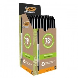Penna a sfera a scatto con cappuccio ECOlutions nera Bic cf. 50 pz IGO-OD/61308