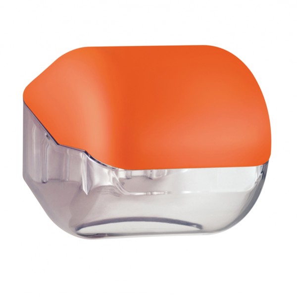 Dispenser Soft Touch di carta igienica plastica arancione Mar Plast IGO-ODA61900AR