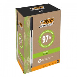 Penna a sfera a scatto con cappuccio ECOlutions nera Bic cf. 60 pz IGO-OD/68060