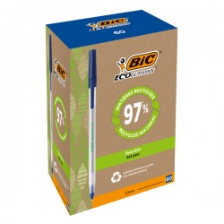 Penna a sfera a scatto con cappuccio ECOlutions blu Bic cf. 60 pz IGO-OD/68061
