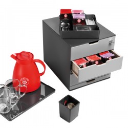 Set Durable Coffee Point Box 2 organizer inclusi 28,9x27,9x35,4 cm ABS grigio IGO-OD/79767