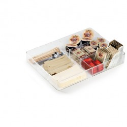 Organizer Durable da cassetto Coffee Point 4,8x24,2x32,9 cm acrilico trasparente IGO-OD/79770