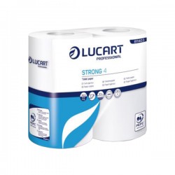 Carta igienica LUCART Strong in pura cellulosa 2veli 496 strappi bianco liscia cf 4 rotoli IGO-OD811403I