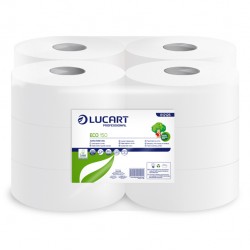 Carta igienica LUCART Eco Mini Jumbo goffratura micro 2 veli 150 mt Lucart GREEN IGO-OD82490 cf 12 rotoli