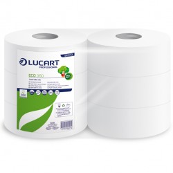 Carta igienica LUCART Maxi Jumbo eco in carta riciclata micro goffrata 2 veli 360 mt 973 strappi 16,5 gr cf 6 rotoli