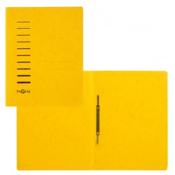 Cartelline con pressino PIGNA A4 semplici giallo cartoncino 265 gr/mq cf 25 pz IGO-OD/86943