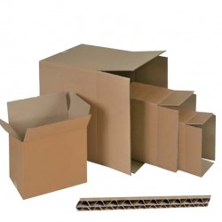 Scatola ADDA in cartone per imballo onda doppia color avana 25x25x25cm IGO-OD90170