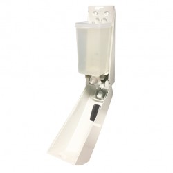 Dispenser MAR PLAST a riempimento con leva a gomito colore bianco fissaggio a muro Leva a gomito in ABS con additivo antibatterico da 1 L cf 1 pz Dispenser MAR PLAST a riempimento con leva a gomito colore bianco fissaggio a muro Leva a gomito in ABS con additivo antibatterico da 1 L cf 1 pz