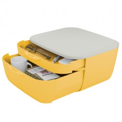 Cassettiera LEITZ Cosy 2 scomparti giallo 92732