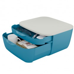 Cassettiera LEITZ Cosy 2 scomparti blu 92733