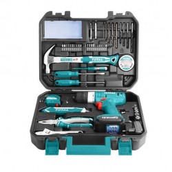 Valigetta con trapano avvitatore set 127 accessori Total IGO-OD11760420