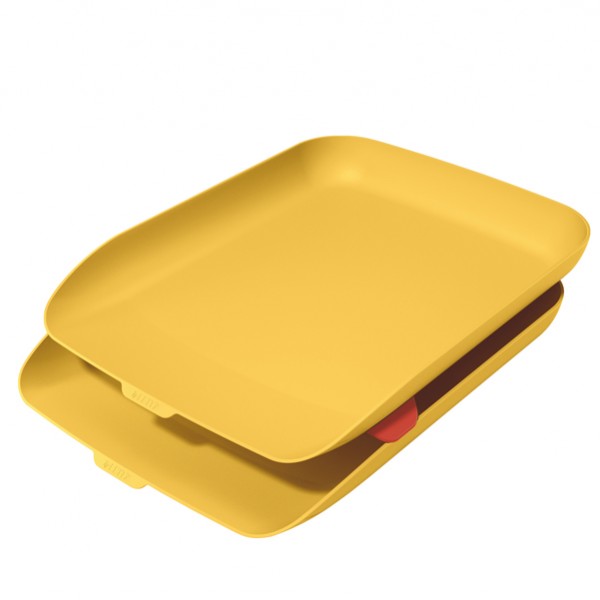 Kit doppia vaschetta porta corrispondenza LEITZ Cosy giallo 95284