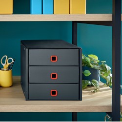 Cassettiera Click&Store LEITZ Cosy 3 cassetti grigio 95295