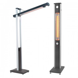 Stufa Tucano esterno verticale e orizzontale 2200W 53x33x202cm nero/argento CFG IGO-OD/99362