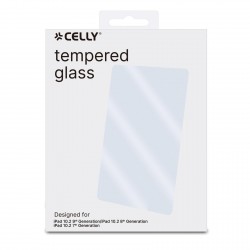 Vetro proteggi schermo - Celly - Vetro 9H - con spessore 0.3 mm - compatibile con Apple iPad 10.2 2019, 2020, iPad 7°Gen, iPad 8° Gen. cf 1 pz