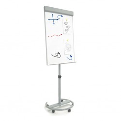 Lavagna magnetica con ruote e gancio per blocco fogli IGO-IW/BOARD402