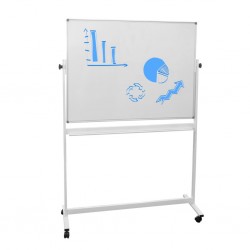 Lavagna magnetica bifacciale e girevole con ruote IGO-IWBOARD406