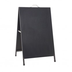 Cavalletto bifacciale in metallo con fondo magnetico e scrivibile 60x90cm nera IGO-IWCMA011