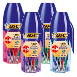 Penna a sfera BIC Cristal® punta 1.0mm colori assortiti barattolo 20 pz IGO-OD929081