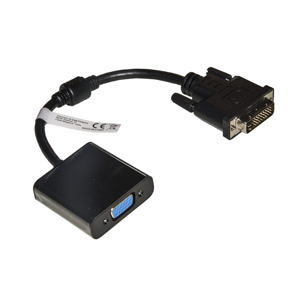 Adattatore attivo video DVI-D 24+1 maschio/VGA 15 poli femmina LKADAT121