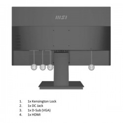 Monitor MSI Desktop 23,8" PRO MP241X IGO-ESP9S6-3BA9CH-015 
