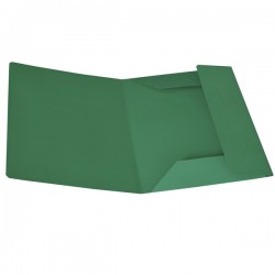 Cartelline 3 lembi cartoncino Bristol 200 gr 25x34,5cm verde Cartotecnica del Garda conf. 25 pezzi IGO-OD48050