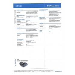 Lettore barcode Datalogic scanner multiuso quickscan TD1100 IGO-ESP/TD1120-BK-65K1