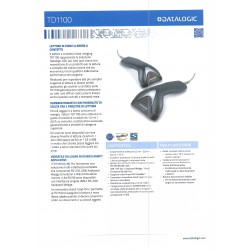 Lettore barcode Datalogic scanner multiuso quickscan TD1100 IGO-ESP/TD1120-BK-65K1