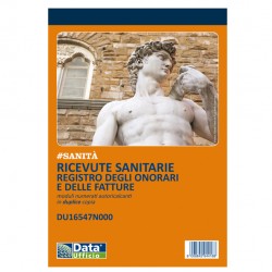 Blocco registro onorari/fatture ricevute sanitarie 50/50 copie numerate auto ricalcanti 21,5x14,8cm IGO-ODDU16547N000 Data Ufficio