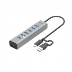 HUB USB Usb-A / Usb-C 7 Porte USB A 3.2 Gen 1 (BC 1.2 fino a 7,5 per porta) IGO-ESP/C31HUBMETAL703