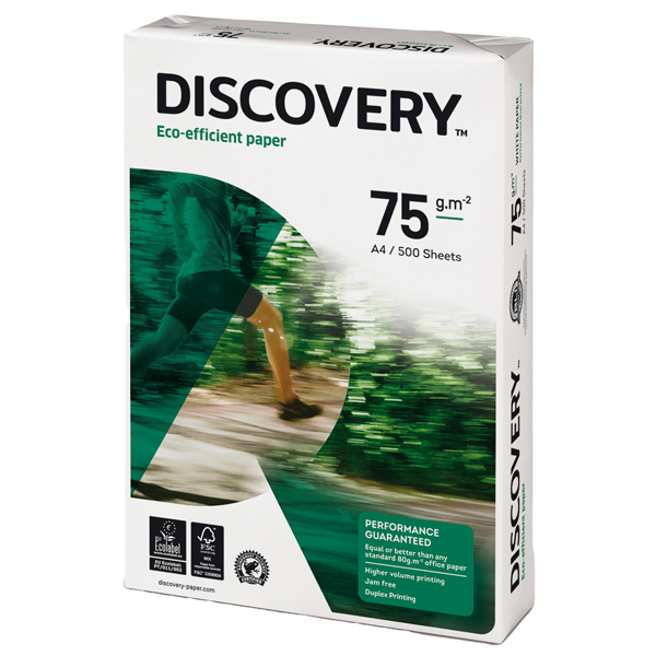 Carta Discovery 75 A3 75 gr/mq bianco conf. 500 fogli GREEN IGO-OD/Discovery75A3