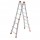 Scala telescopica Marchetti Squadra 8+8 gradini alluminio altezza totale 4,10mt UNI EN 131 D.Lgs 81/2008 art.113. D.Lgs 206/2005 art.2 consumatori portata massima 150 KG.