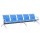 Panca 5 posti acciaio micro forato colore blu IGOSG-SJ830B5
