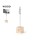 Clip - da scrivania - per foto - in legno naturale - eco naturale - con perno e clip in metallo cf 1 pz