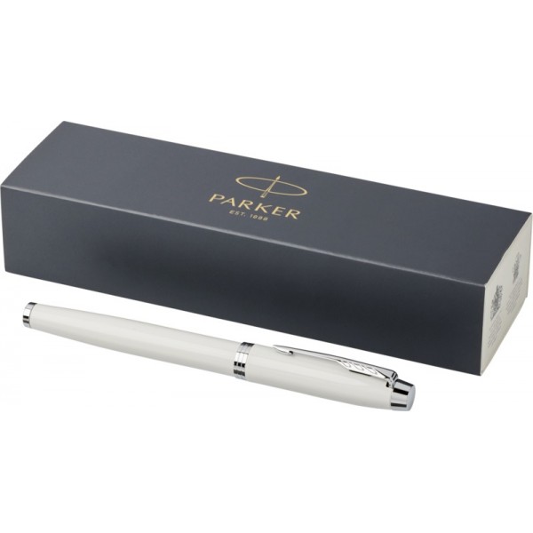 Penna PARKER roller IM PFC-10702302 bianco-argento 