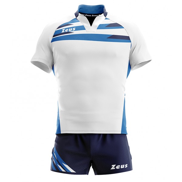 Kit maglia calzoncino Rugby Eagle bianco blu royal IGO-ZSKIT EAGLEBBR