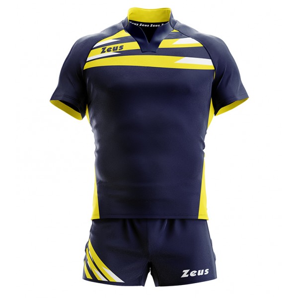 Kit maglia calzoncino Rugby Eagle blu giallo IGO-ZSKIT EAGLEBG