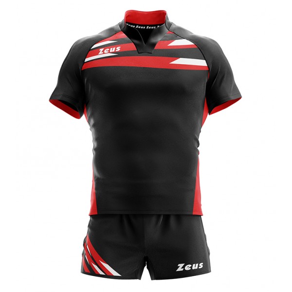 Kit maglia calzoncino Rugby Eagle nero rosso IGO-ZSKIT EAGLENR
