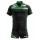 Kit maglia calzoncino Rugby Eagle nero verde IGO-ZSKIT EAGLENV
