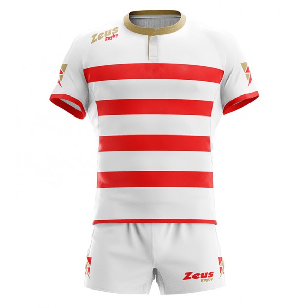 Kit maglia calzoncino Rugby Recco Rosso IGO-ZSKRECCORS NEW