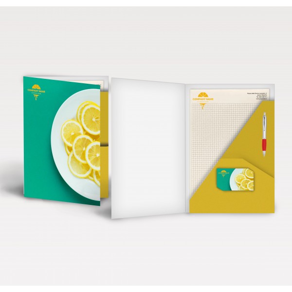 Cartellina presentazione 2 lembi 4 in 1 in cf 500 pz