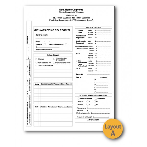 Cartellina personalizzabile commercialisti mod. A IGO-4C-COMM/100