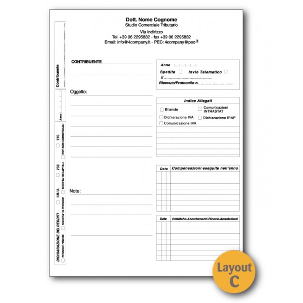 Cartellina personalizzabile Commercialisti 3 lembi mod. C IGO-4C7040COMM/300 Cartellina personalizzabile Commercialisti 3 lembi mod. C IGO-4C7040COMM/300